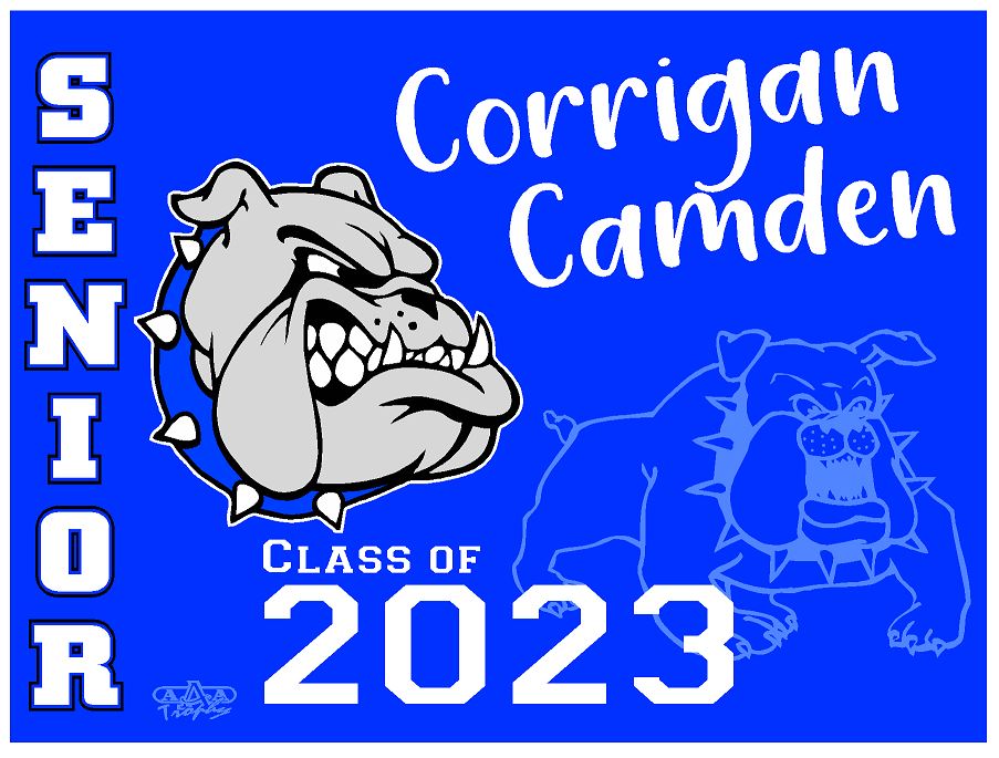 corrigan camden senior yard sign