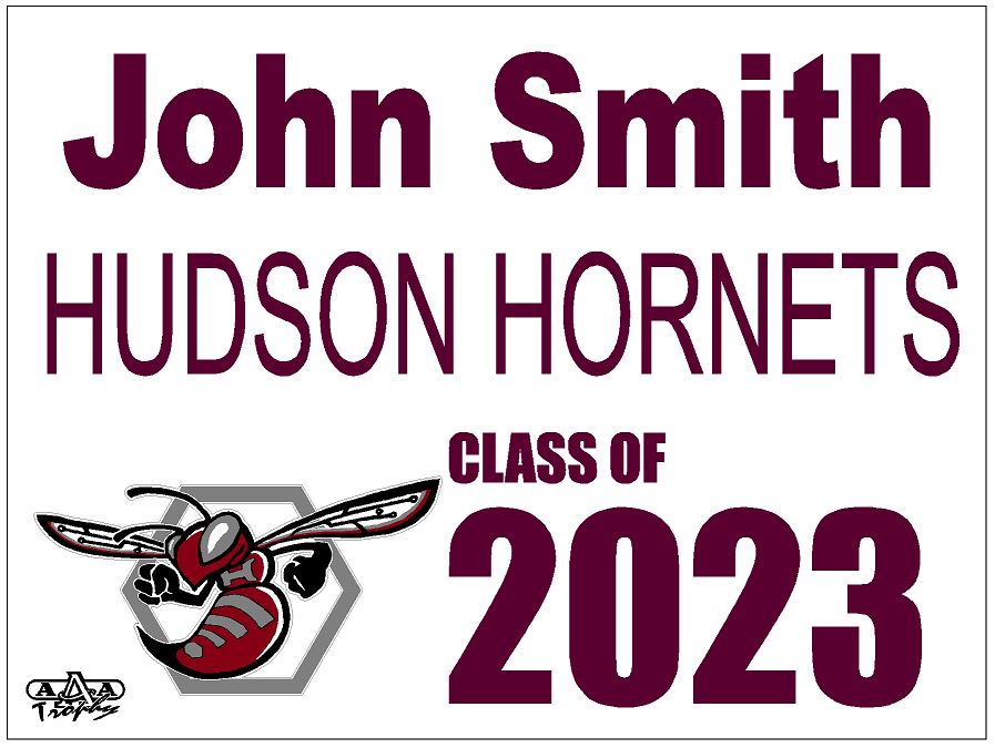 hudson hornets senior class sign